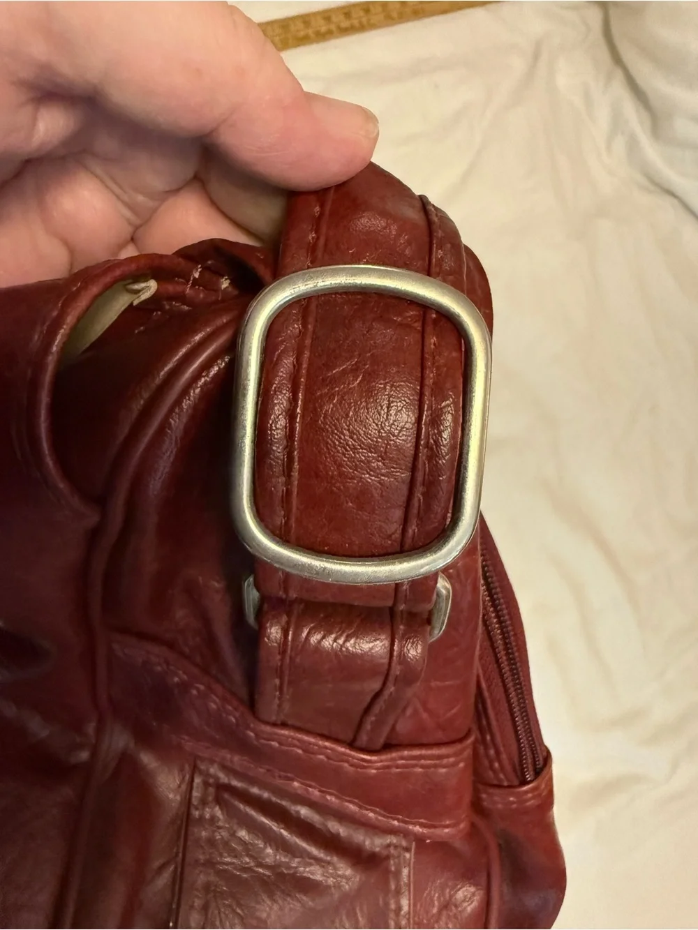 Burgundy Samsonite Silhouette II carry-on 1970s